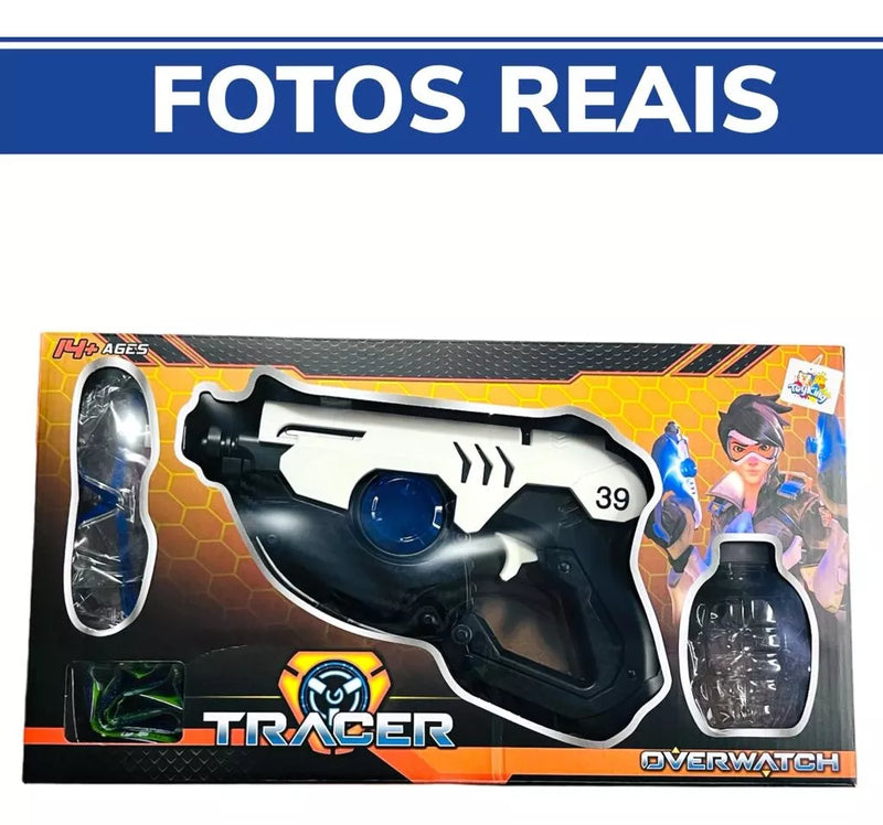 Arma Automática De Bolinhas De Gel Elétrica Overwatch Tracer