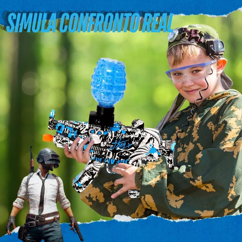 Kit com 2 Arma MP5 Metralhadora Bolinha De Gel Orbeez Elétrica