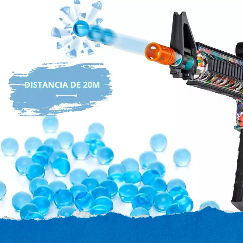 Kit com 2 Arma MP5 Metralhadora Bolinha De Gel Orbeez Elétrica