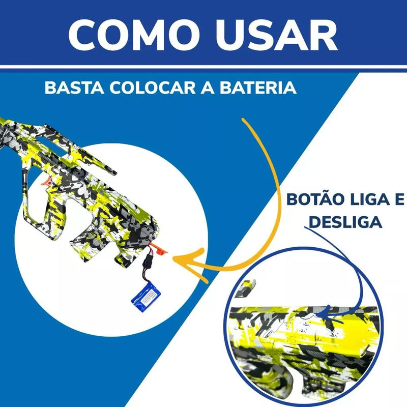 Arma De Gel Elétrica Automática Modelo Aug Rifle