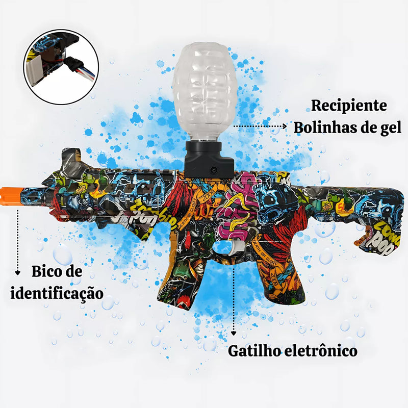 Arminha Fuzil M4 Elétrico Brinquedo Bolinhas De Gel Infantil