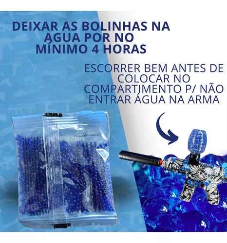 Arma De Gel Metralhadora Arminha Bolinha De Gel Orbeez