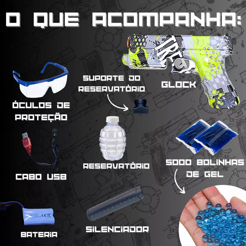 Brinquedo Arma Grafite Bolinhas De Gel Elétrica Automática