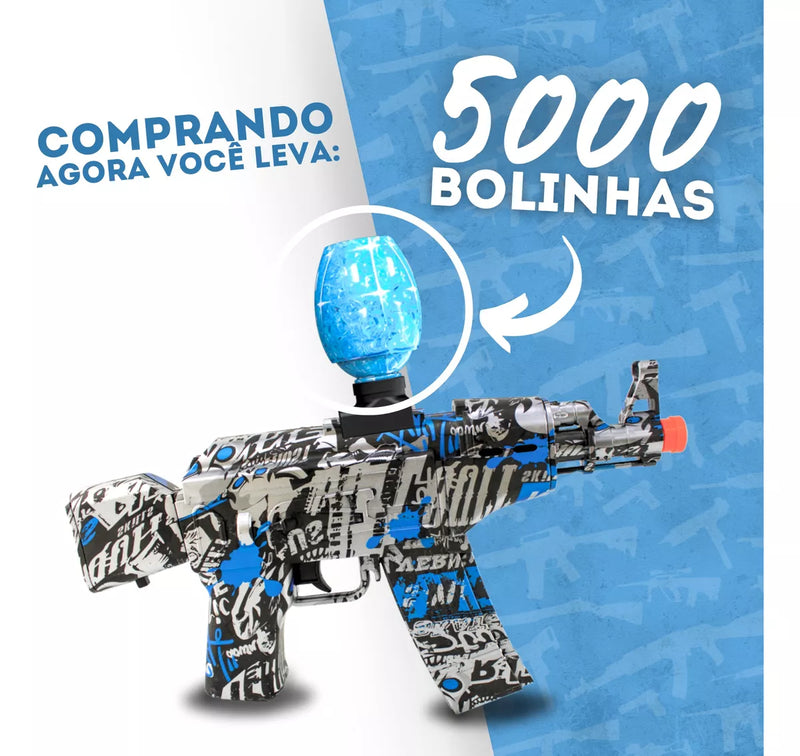 Kit com 3 Arma Brinquedo Metralhadora Bolinha De Gel Orbeez