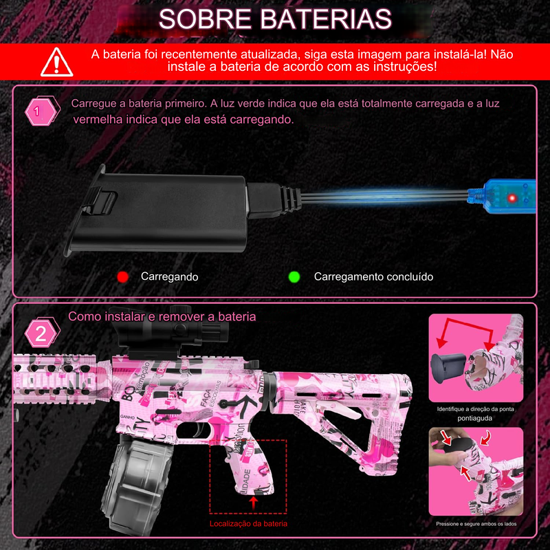 Arminha de Gel M4A16 Rosa Turbo Elétrica Automática