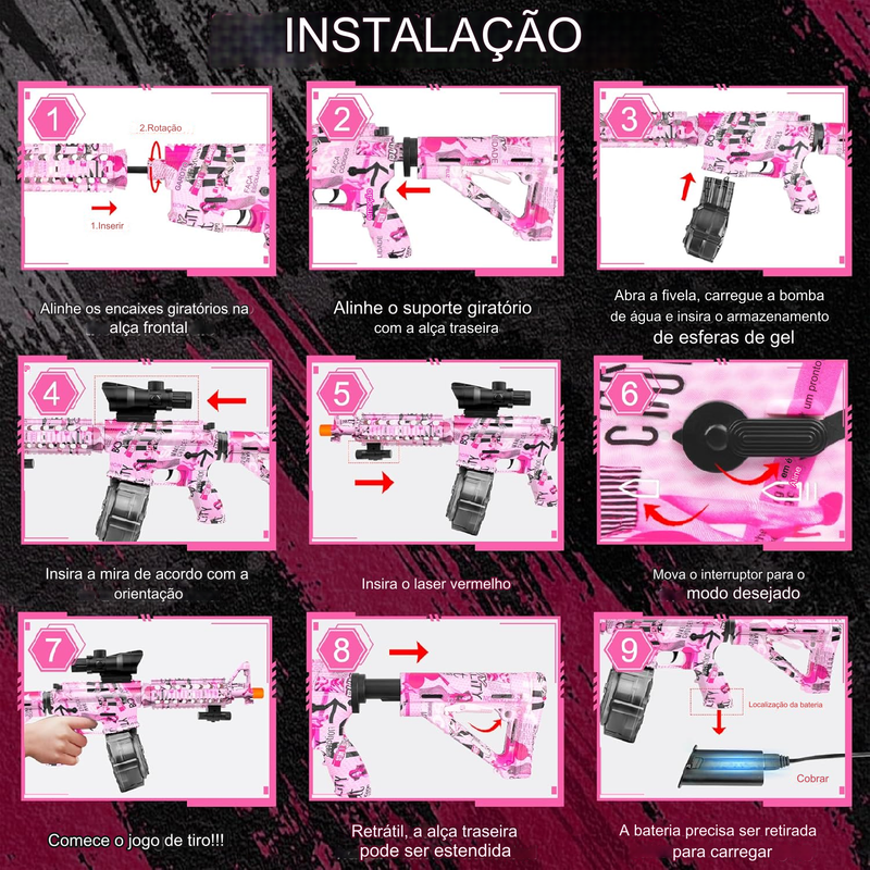 Arminha de Gel M4A16 Rosa Turbo Elétrica Automática